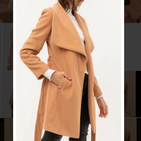 The Styled Collection Kensington Waist Tie Coat - Picture 14 of 16